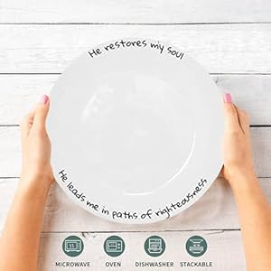 Porcelain Dinner Plates, 4Pcs White Round Dessert or Salad Plate, Serving Dishes, Dinnerware Set, Scratch Resistant My Soul Set, Microwave & Dishwasher Safe (10.5-inch) Porcelain Dinner Plates 4Pcs White Round Dessert or Salad Plate Serving Dishes Dinnerware Set Scratch Resistant My Soul Set Microwave Dishwasher Safe 105 inch