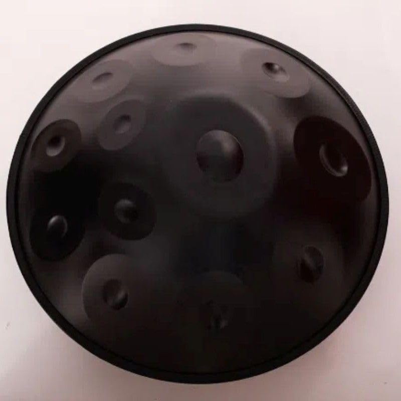 Handpan negro 10 notas escala re menor 22 pulg miniatura 4