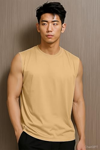 Image of JUGULAR Tank Tops Sleeveless T-Shirt for Men Gym Wear Vest Printed Stylish Round Neck Running for Sports Workout Fitness & Casual or Beach Wear