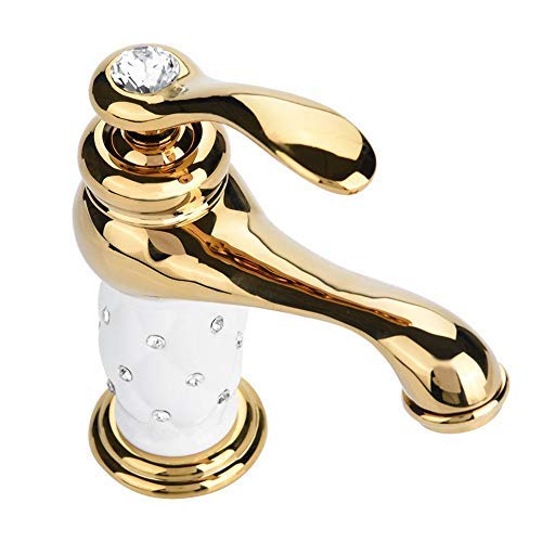 Mitigeur Lavabo Design - Laiton Chromé Ou Doré - Robinet Moderne Pour Salle De Bains
