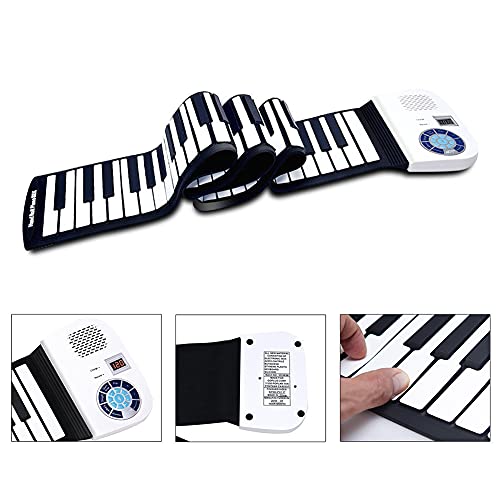 JTYX 61Key / 88Key Hand Roll Piano Portable Piano Électronique Clavier Épaississement Clé Professionnel Adulte Débutant Pratique Musicale Pliant Soft Keyboard Roll Up Piano - Les Beatles, Paul McCartney, John Lennon, RIngo Starr, George Harrison JTYX 61Key / 88Key Hand Roll Piano Portable Piano Électronique Clavier Épaississement Clé Professionnel Adulte Débutant Pratique Musicale Pliant Soft Keyboard Roll Up Piano – Image 5