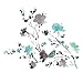 RoomMates RMK2687SCS Blossom Watercolor Bird Branch Peel and Stick Wall Decals, Multi Color
