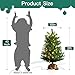 Pre-lit Artificial Mini Christmas Tree, 2ft Tipped Pine Artificial Christmas Tree, Includes 50 Led Warm Lights, Seasonal Indoor Home Decor with Decorative Burlap Base