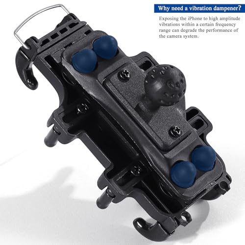 MOTOKER Anti-Vibration Dampener Motorcycle Phone Mount, One-Hand Operation Motorcycle Bike Phone Holder Holds 4.7"-7.1" Cell Phones on Handlebar, Cell Phone Holder for Bike Motorcycle Scooter ATV - Image 6