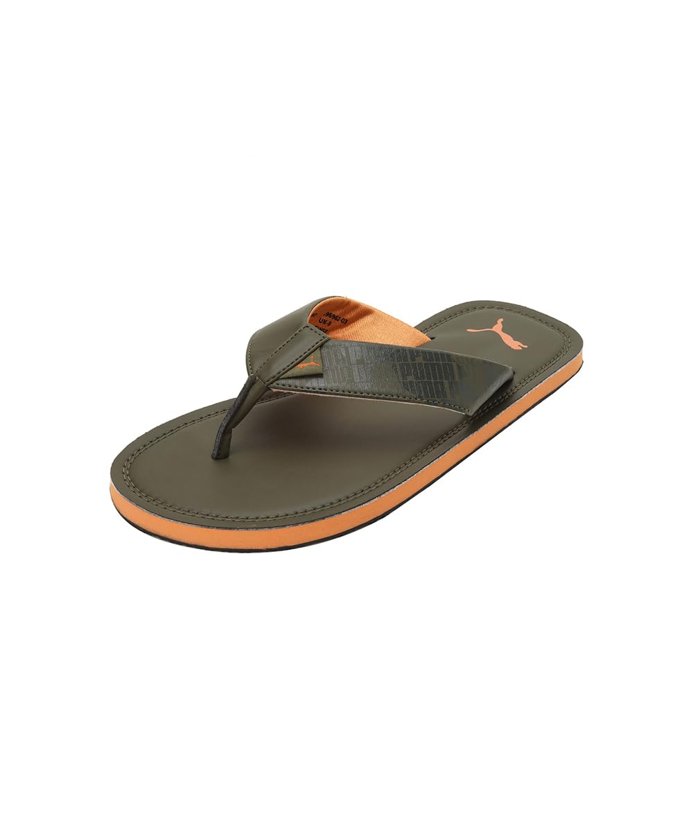 Puma Mens Lesfly Olive Drab-Bright Melon-Myrtle Slipper - 11 UK (39696203) (B0CKHGT52F) Amazon Price History, Amazon Price Tracker