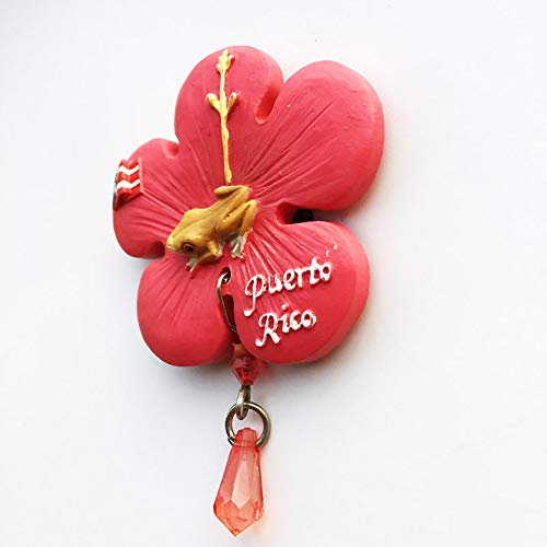 Imán decorativo redondo Puerto Rico 6×8.5 cm miniatura 4