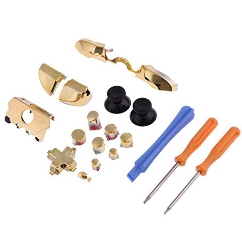 Image of for Xbox One Elite Replacement Full Buttons Bumper Triggers T6 T8 Screwfor Xbox One Controller with 3.5mm Jack (Chrome Gold)