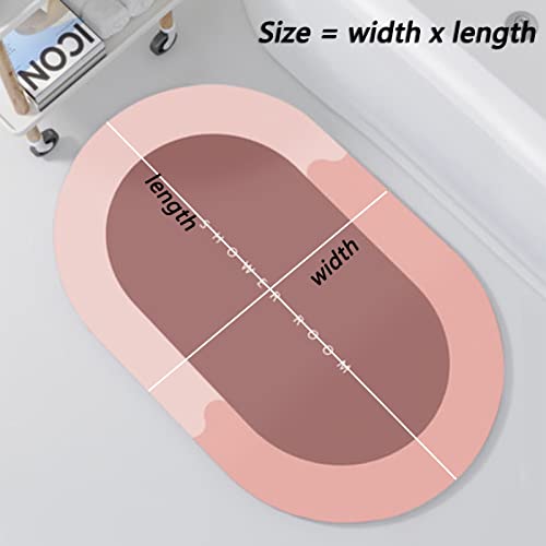 JSSSM Kieselgur Badematte Kieselgur Schnell Trocknende Duschmatte rutschfeste Badezimmer-Fußmatten (Farbe : D, Size… – Bild 8