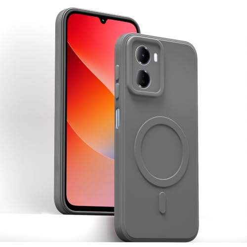 Image of Pikkme Back Cover for Redmi 15A 5G Soft Matte Silicone Mag-Safe Design (Mag-Safe Not Support) Camera Protection | Slim Fit Bumper Cover (Grey)