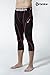 TSLA Men's 3/4 Compression Pants, Running Workout Tights, Cool Dry Capri Athletic Leggings, Yoga Gym Base Layer, Zero Pants Black & Red, Large