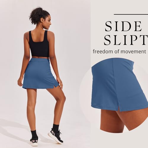 Image of Ekouaer 16 inch Golf Skorts for Woman with Inner Pockets Silicone Grippers Tennis Skirt Quick Dry Athletic Pickleball Skort