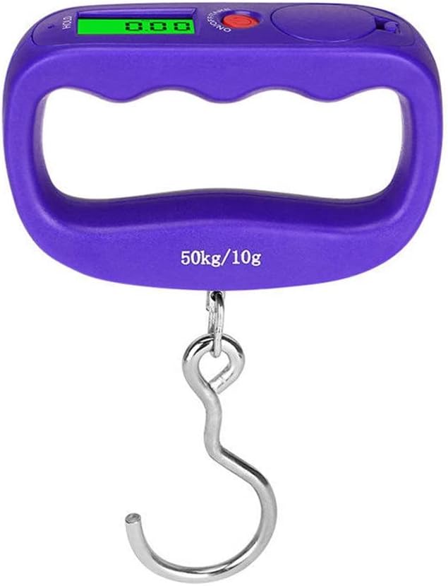 IRDFWH Portable Mini Digital Hand Held 50Kg Fish Hook Hanging Scale Electronic Weighting LED Display Scales