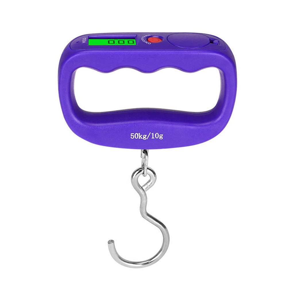 JFDBGU Portable Mini Digital Hand Held 50Kg Fish Hook Hanging Scale Electronic Weighting LED Display