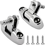 Laorde Bimini Top Swivel Deck Hinge with Removable Pin Stainless Steel 316 Marine Grade 180 Degree Adjustable Bimini Top Hardware Swivel Side Mount Quick Release Hinge with Screws (B-2 PCS)