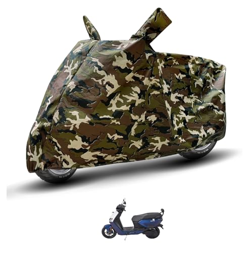 Image of Auto Hub Waterproof Scooty Cover Compatible with Ather Rizta Dustproof, UV Protection Two Wheeler Scooty Ather Rizta Cover - Army Print