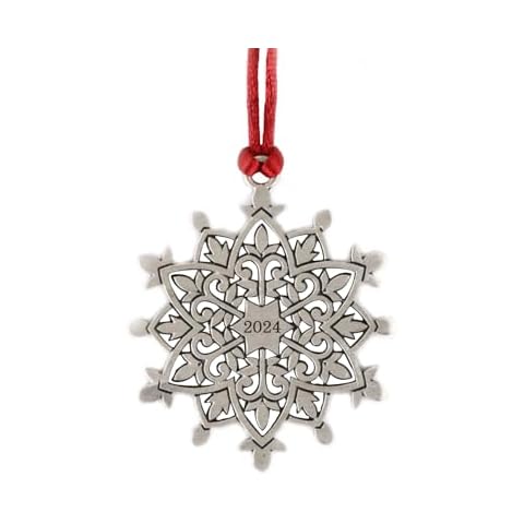 TZSSP Pewter Decorative Hanging Ornaments Holiday 2024 Christmas Ornament,Snowflake Cover