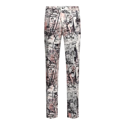 Boyland Men’s 2 Pieces Suit Floral Print Notch Lapel Tuxedo Suit Set One Button Tux Jacket Pants for Party Wedding Prom4