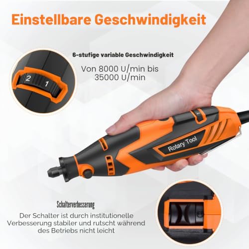 Vastar Multifunktionswerkzeug Drehwerkzeug, 6-fache Drehzahlverstellung, speed...