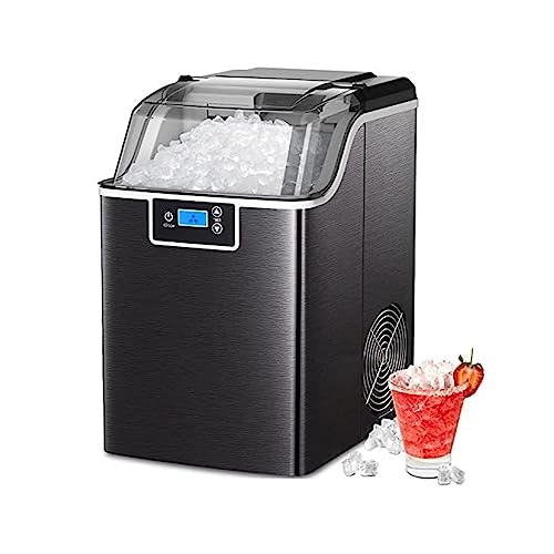 Fabricadora de hielo de 44 lb, portátil y compacta, para cubos, hielo triturado y masticable (Color: B) miniatura 1