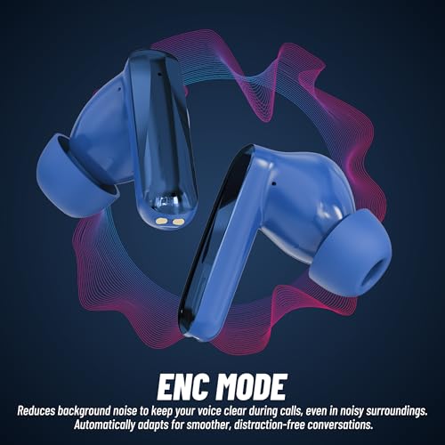 Image of AROMA TWS2 Nexon V5.4 Bluetooth Earbuds | Upto 60Hr Playtime, ENC, Dual Paring, Fast Charging, Heavy Bass