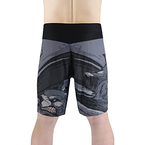 MMA Shorts for Men Fight Grappling Shorts Mens BJJ Shorts for Men No Gi Mid Thigh