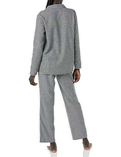 Image of Amazon Essentials Women's Flannel Long-Sleeve Button Front Shirt and Pant Pajama Set