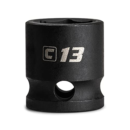 Image of Capri Tools 13 mm Stubby Impact Socket, 3 /8 in. Drive, 6 Point, Metric