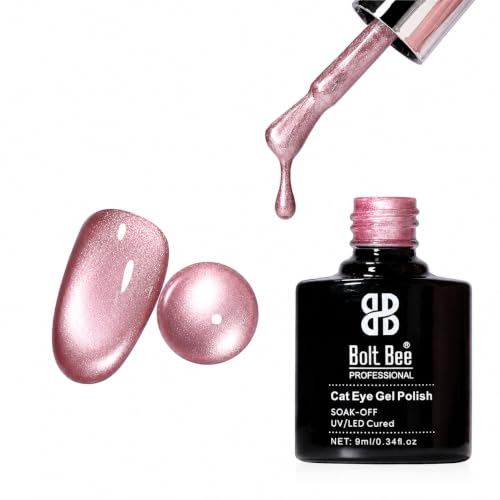 Image of Bolt Bee Silk Cat Eye Magnetic UV Gel Nail Polish 9ML- Cat Eye Effect, Long Lasting Chip Resistant Gel Polish, Professional Nail Art Gel, UV LED Lamp Cure, Smooth Shimmer Finish (CAT EYE NO. 14)