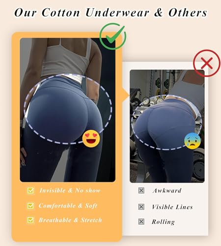 Image of READY TO LOVE Cotton Underwear for Women Pack Breathable Thongs for Women Sexy Stretch Soft Womens Panties Thong XS-XL