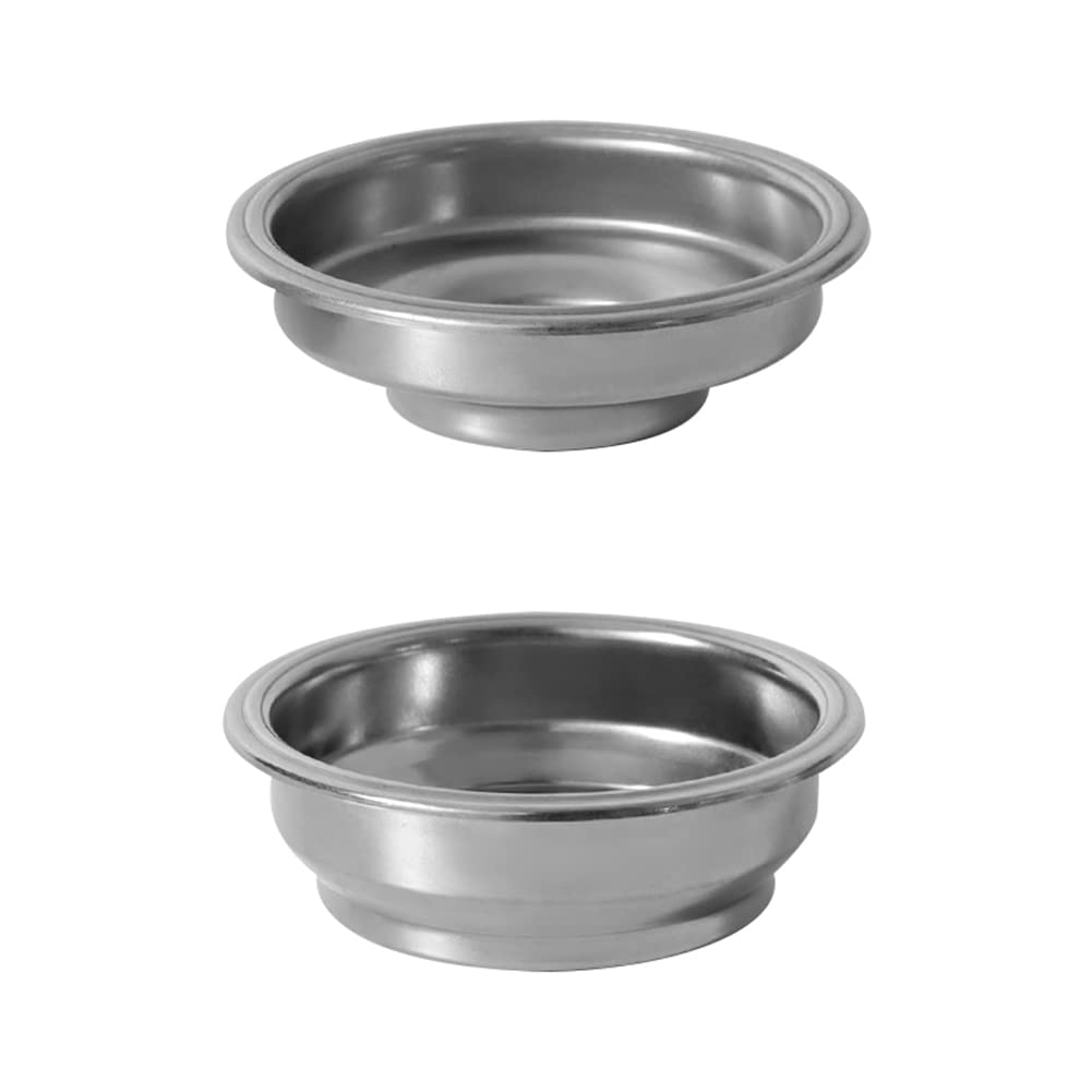 CTRLZS 2PCS Stainless Steel 58mm Coffee Tea Filter Basket for Espresso Coffee Machine Accessories Pressurized Powder Bowl