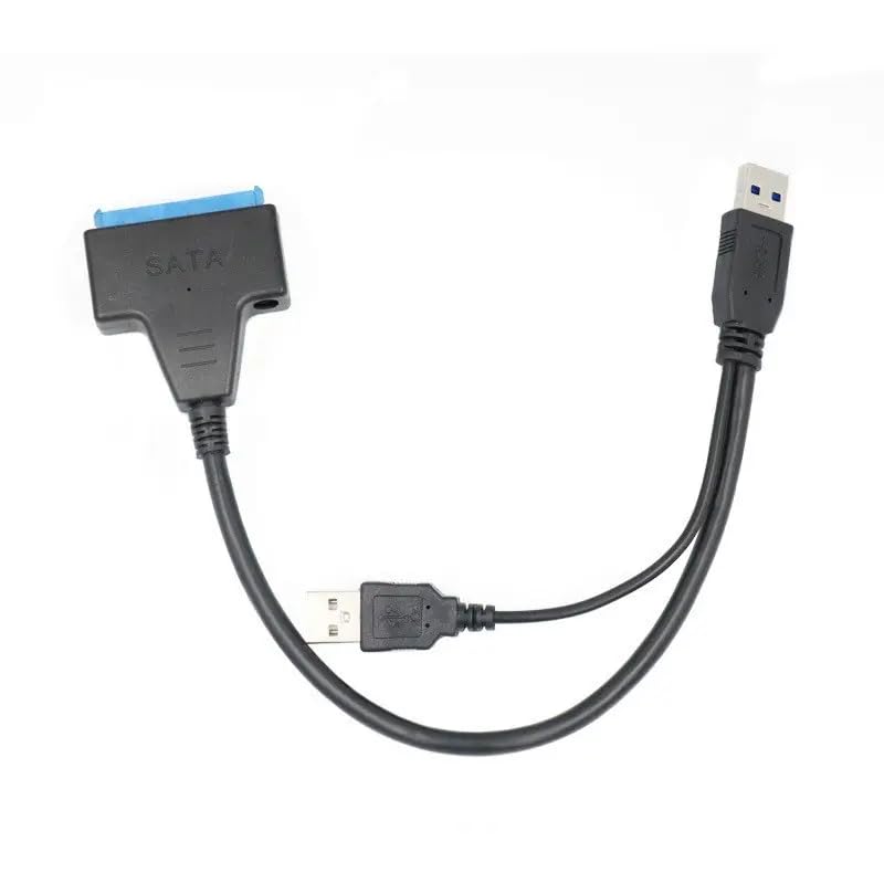Image of SANCY USB 3.0 to SATA Adapter Cable, 0.3m, 3A Fast Charging, Pure Copper with DC Port, PVC Jacket for Data Transfer & Charging