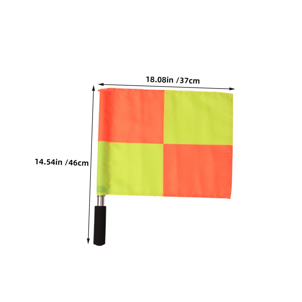 Angoily Set 2 Bandiere Arbitro Calcio a Scacchi 50x40 Cm in Poliestere, Bandierine Guardalinee Visibili per Partite e Allenamenti di Calcio, Accessori Kit Arbitro Sportivo Stile