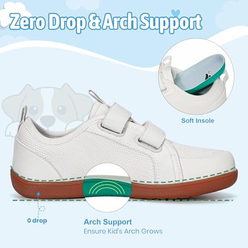 Barefoot Shoes for Toddlers Kids,Wide Toe Box Minimalist Sneakers Boys Girls Lightweight Breathable Walking Shoes AB Design4