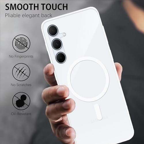 Image of amazon basics Luxury Paper Thin Case Cover for Samsung Galaxy A35 5G 5G | Matte Finish | Compatible with magsafe | (White, Samsung Galaxy A35 5G 5G)