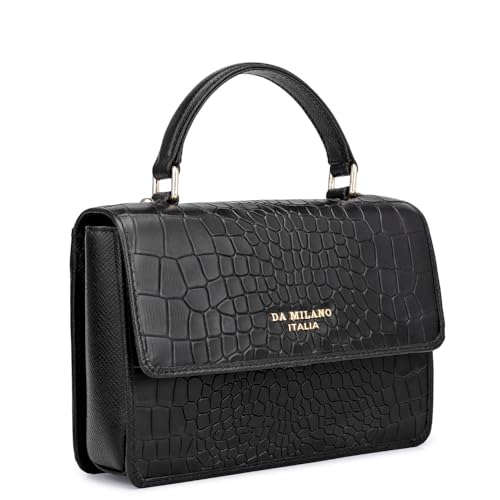 Image of Da Milano Leather Satchel for Women (OR-3028)