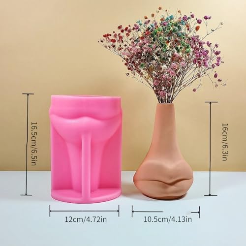Moules vase à bouche en silicone pour décorations de maison - 8