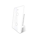 Smart Wall Light Switch, 2.4GHz Wi-Fi Touch Control, Single Pole Neutral Wire Required, Compatible with Alexa & Google Assistant, Remote Control with Schedule & Timer (1-Pack)
