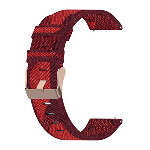 ガーミン用 vivomove Sport/Venu 2 plus/Approach S42 / ForeAthlete 55 / Vivomove 3 / Vivomove Style/Vivomove Luxe用 交換バンド 替えベルト 編みナイロン製 Sooyeeh 8色可選 柔らかい 耐衝撃 防汗 装着簡単 調整可能 ビジネス風 腕時計バンド 交換ベルト