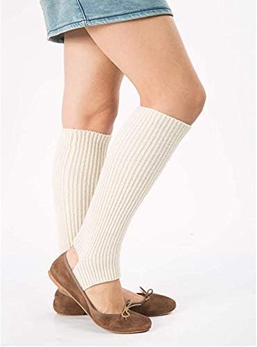 Image of YUANQIAN Women Winter Extra Soft Long Legwarmer Warmer Knitted Stirrup Leg Warmers for Yoga Ballet Dance