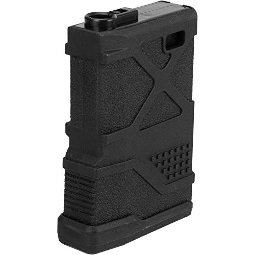 Lancer Tactical High Speed Mid Cap Airsoft Magazine for M4 M16 Enforcer HPA AEGs-70rd (Black)