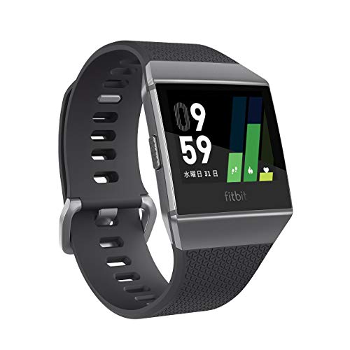 [GPS搭載]Fitbit Ionic スマートウォッチ Charcoal/Smoke Grey L/Sサイズ [日本正規品] FB503GYBK-CJK