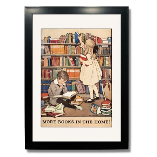 Image of Kagaz Kala - Motivational Funny Quotes - Book Readers Quotes Framed Wall Art Prints Painting Posters - Digital Vintage Posters Print, A4 Synthetic Frame (More books in the home)