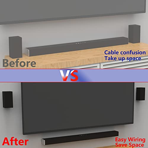 Sound Bar Wall Mount Bracket for VIZIO Soundbars, Mounting Brackets for Vizio Sound Bars and Surround Speakers, Mounted Under The TV, Fits of Most Satellite Speakers, Bookshelf Speakers Mounts
