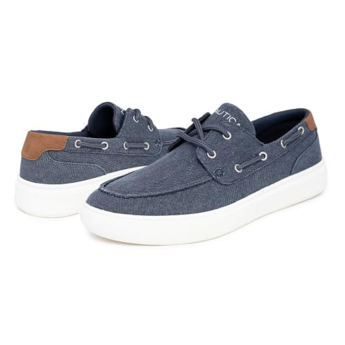Image of NAUTICA Men's Lace-Up Boat Shoe Casual Loafers Comfort Sneaker - Walking Moccasin