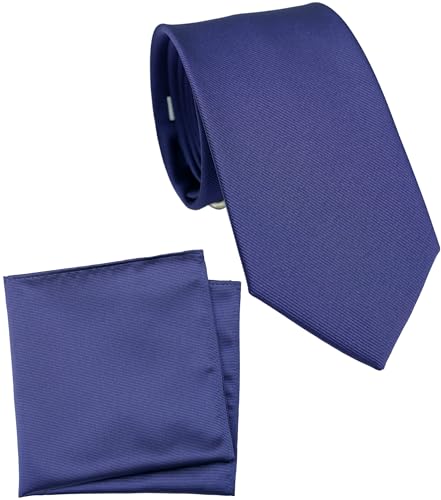 Image of Classic Tie and Pocket Square Set for Men, 3.2-Inch Standard Width
