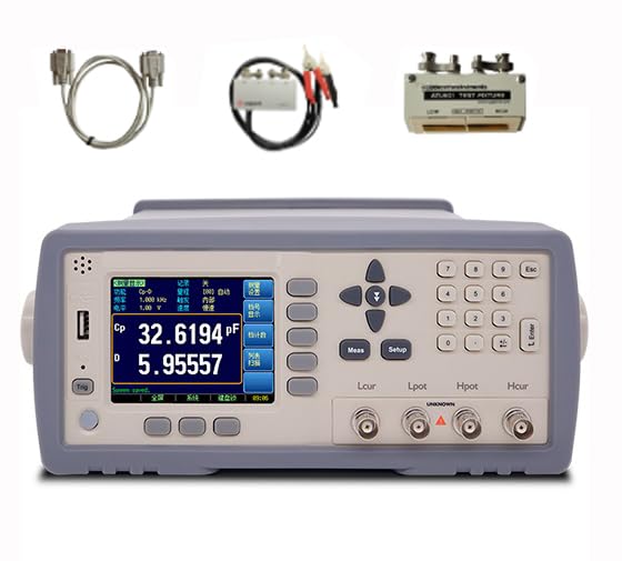 Bench Top LCR Meter LCR Analyzer with Measurement Parameters Cs-Rs,Cs-D,Cp-Rp,Cp-D,Lp-Rp,Lp-Q,Ls-Rs,Ls-Q,R-X,Z-θrad,Z-θdeg DCR Trigger Delay 0.01ms~60s RS232/USB/HANDLER Interface