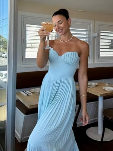 Chiffon Strapless Bridesmaid Dresses Long Aline Formal Dress PU3182