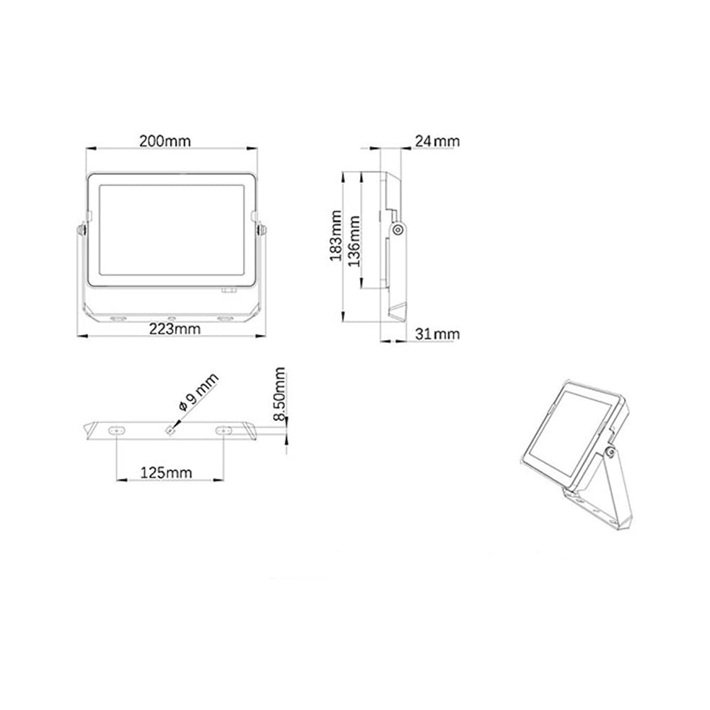 Philips ProjectLine Reflektor świetlny, 50 W, 6500 K, czarny