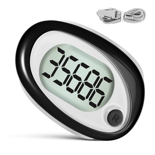 Sosoport Pedometer Clip Portable Step Counter for Walking Accurate Step Tracking Lightweight Compact Wearable Design with Lanyard for Fitness Goals
