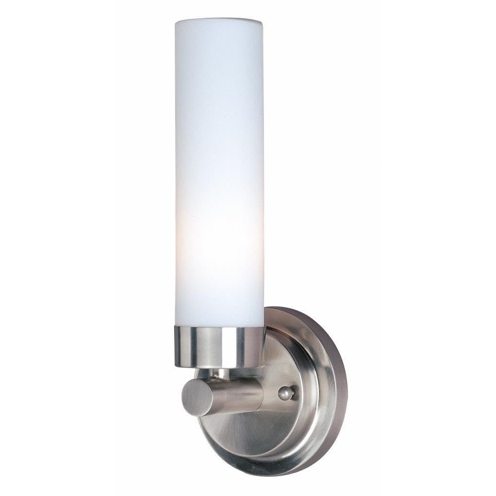 Maxim Lighting Cilandro 1-Light Wall Sconce | Satin Nickel Finish | Contemporary Wall Sconce | Ideal for Hallways, Bedrooms & Bathrooms | Dimmable